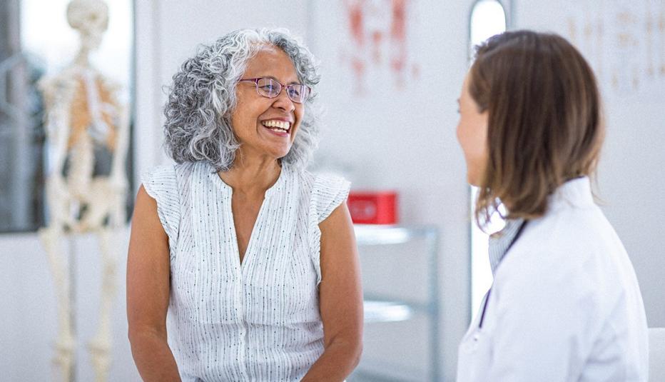 Older woman visiting doctor