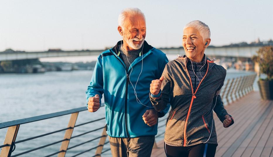 Older Couple Jogging