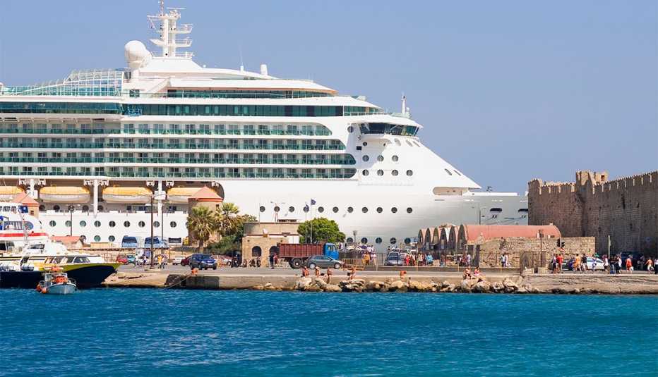 docked cruise ship