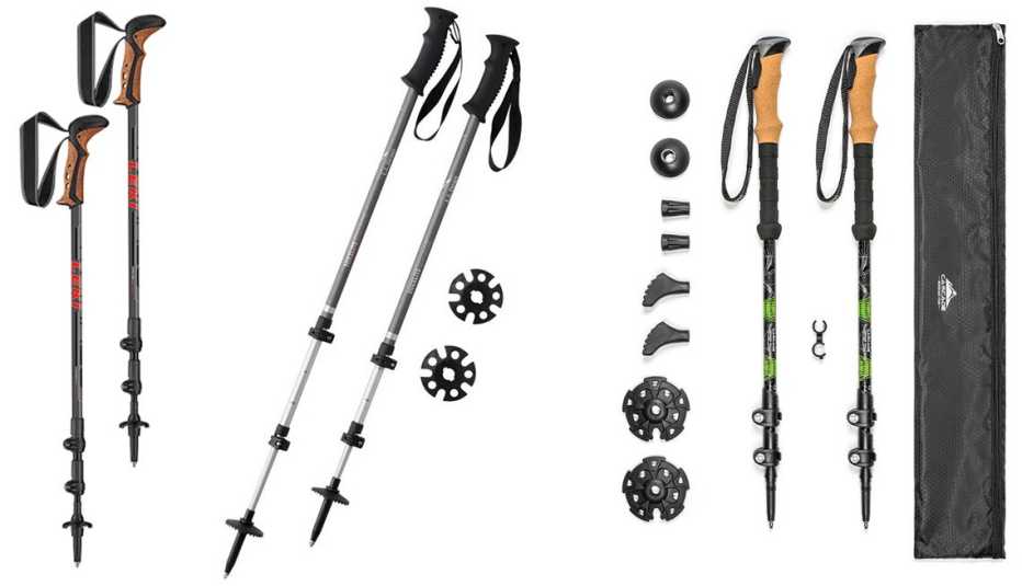 trekking poles from different retailers 
