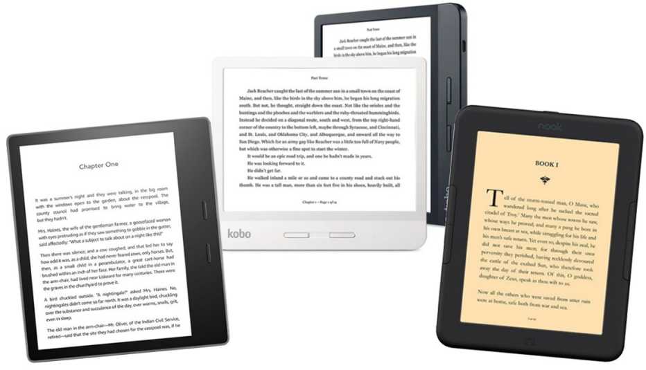e readers from amazon kobo rakuten and barnes and noble