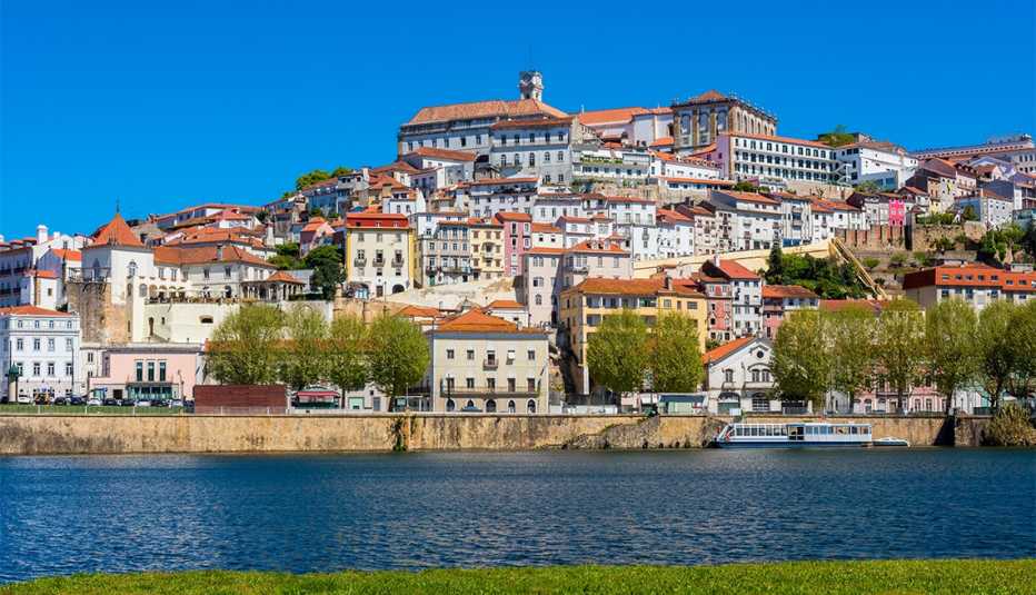 Coimbra Portugal as seen from across the Mondego River