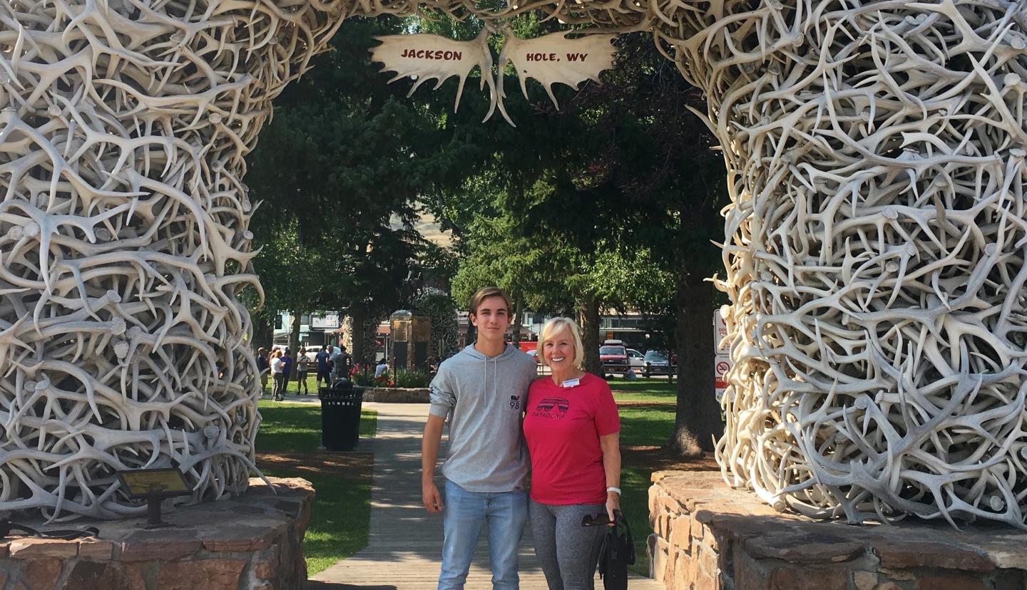 Grandmother, Grandson in Jackson Hole