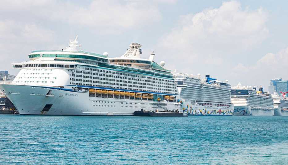 Cruise ships at the Port of Miami 
