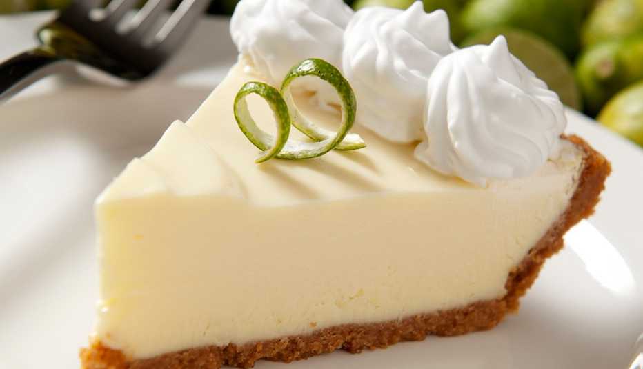 slice of key lime pie