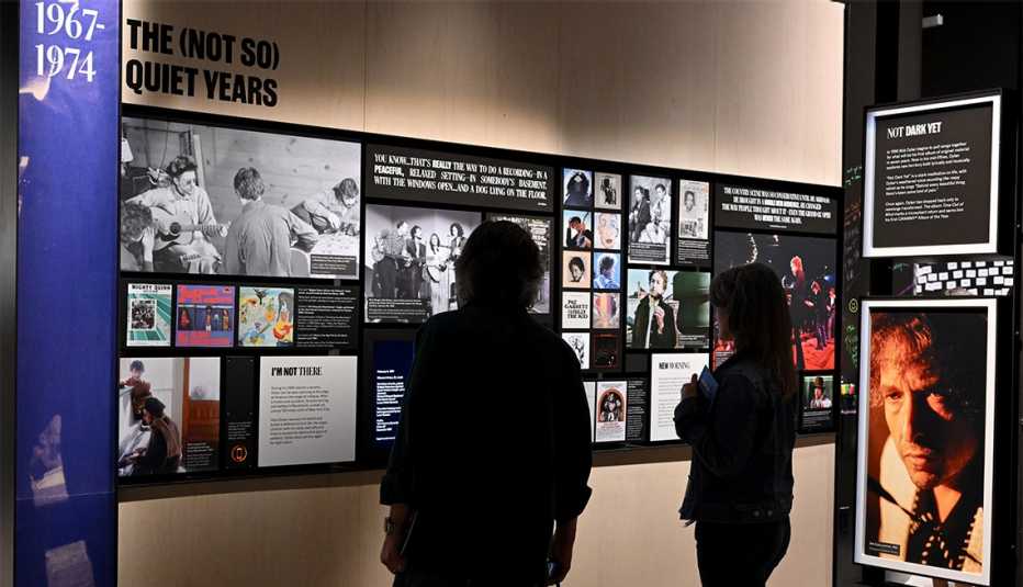 A general view of atmosphere in a gallery space at The Bob Dylan Center