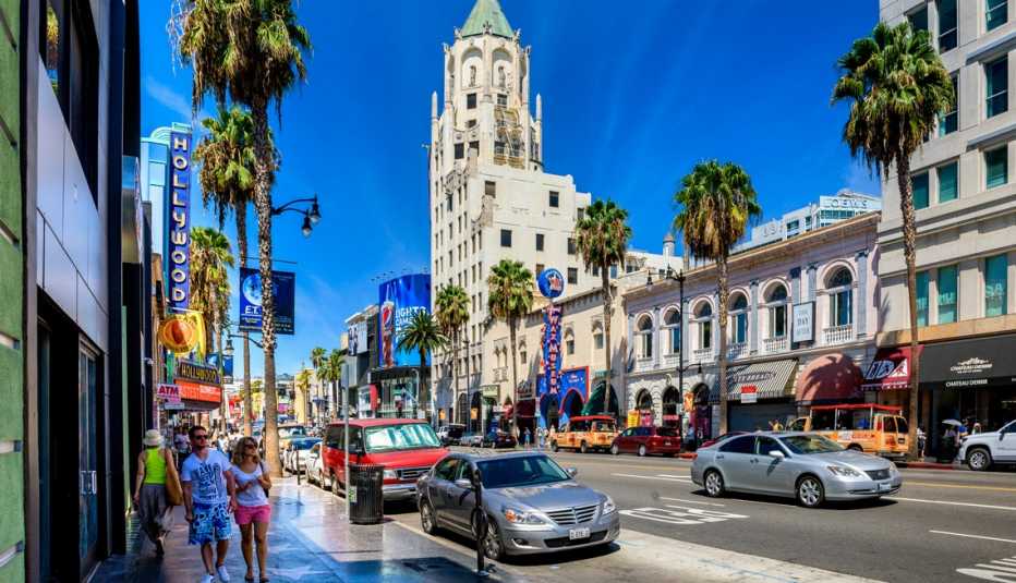 the hollywood walk of fame in los angeles california