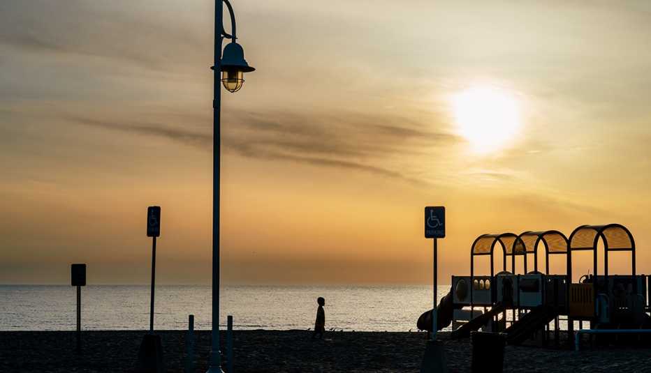 sunset at silver beach