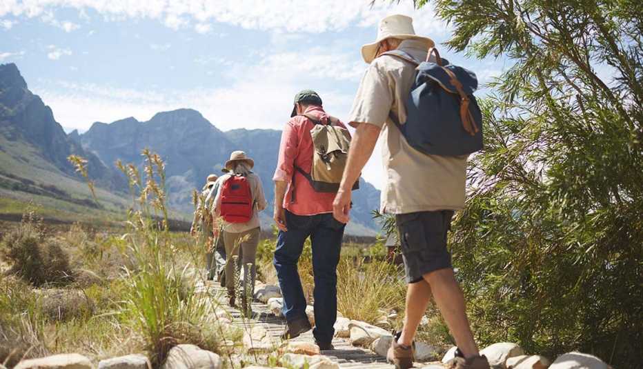 hikers in mountain