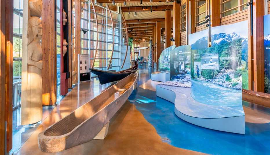 interior of the lilwat cultural centre in squamish british columbia
