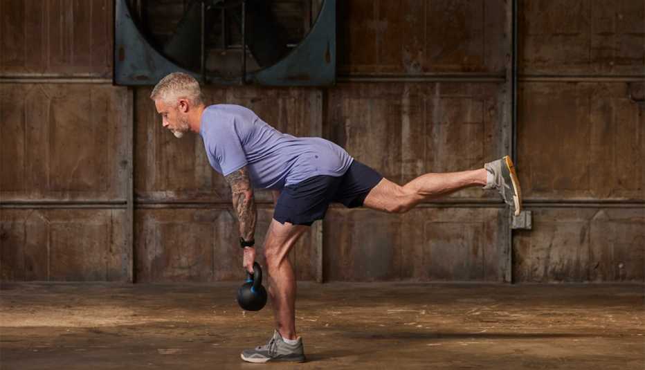 a man is working out