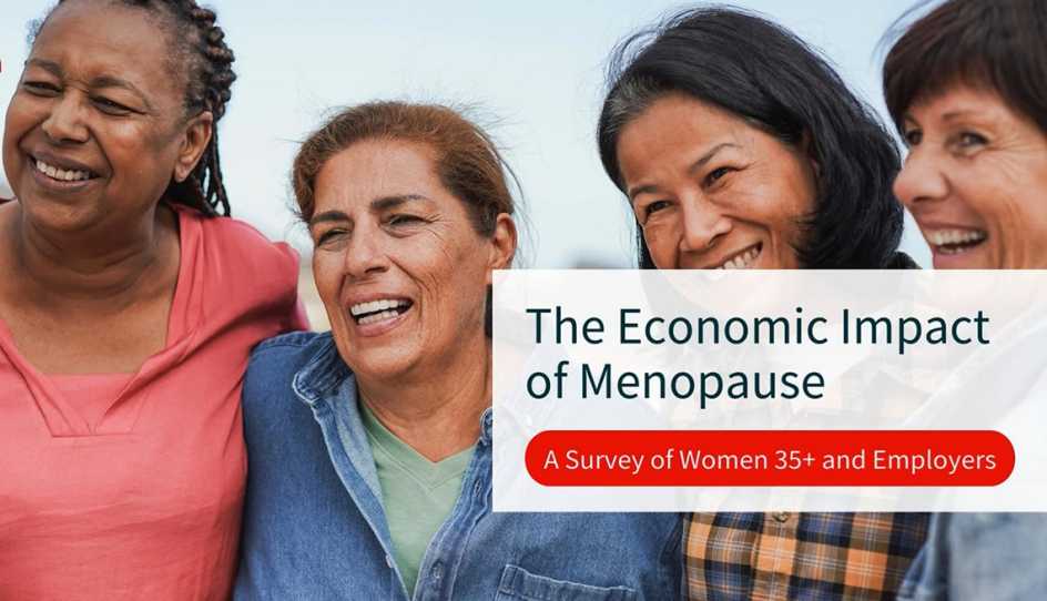 Four older female friends posing together