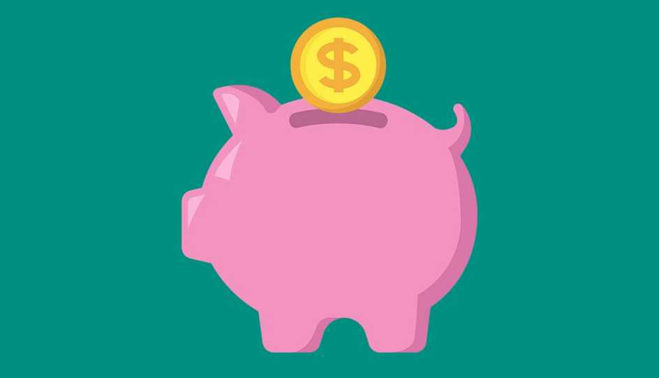 a piggy bank with a gold coin