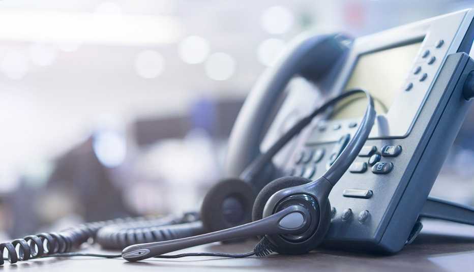 a headset resting on a phone