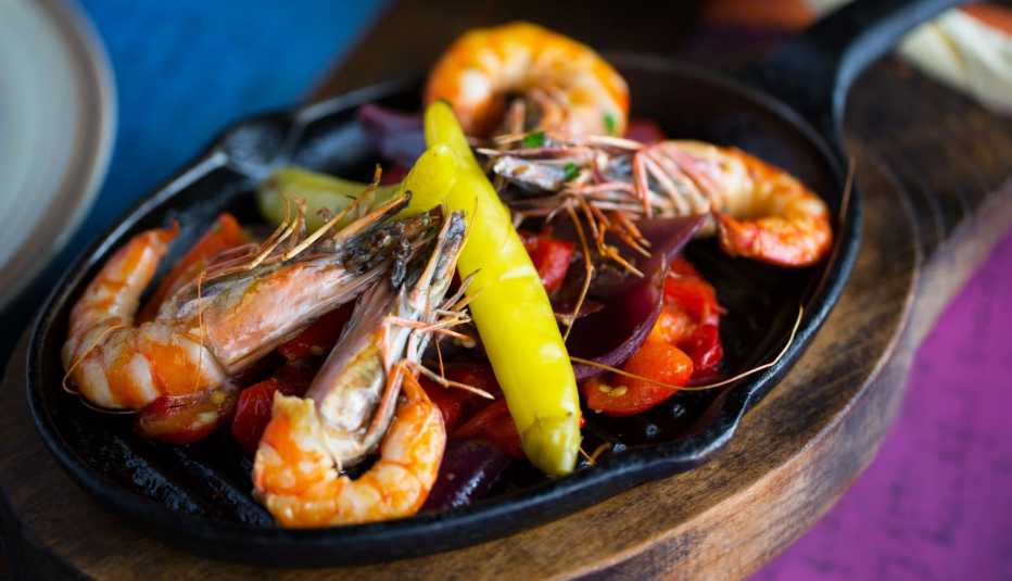 Gambas con limón