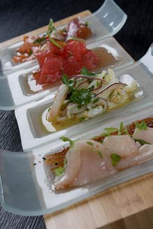 Ceviche de pez español y caracol - Receta del Chef Douglas Rodríguez