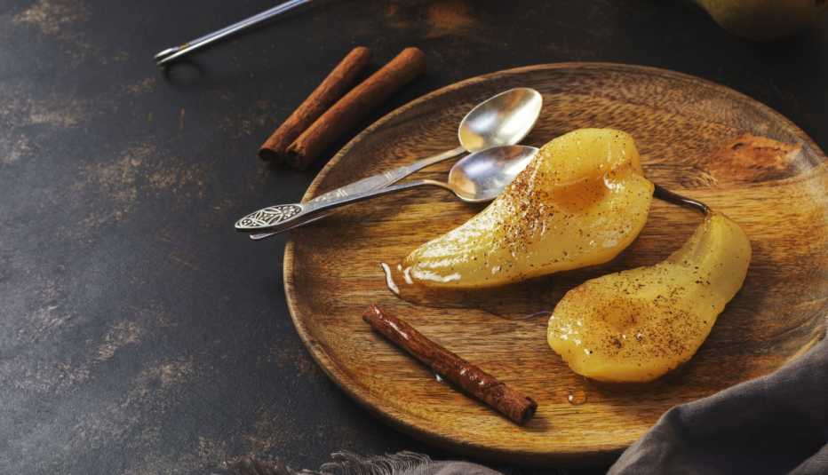 Peras glaceadas