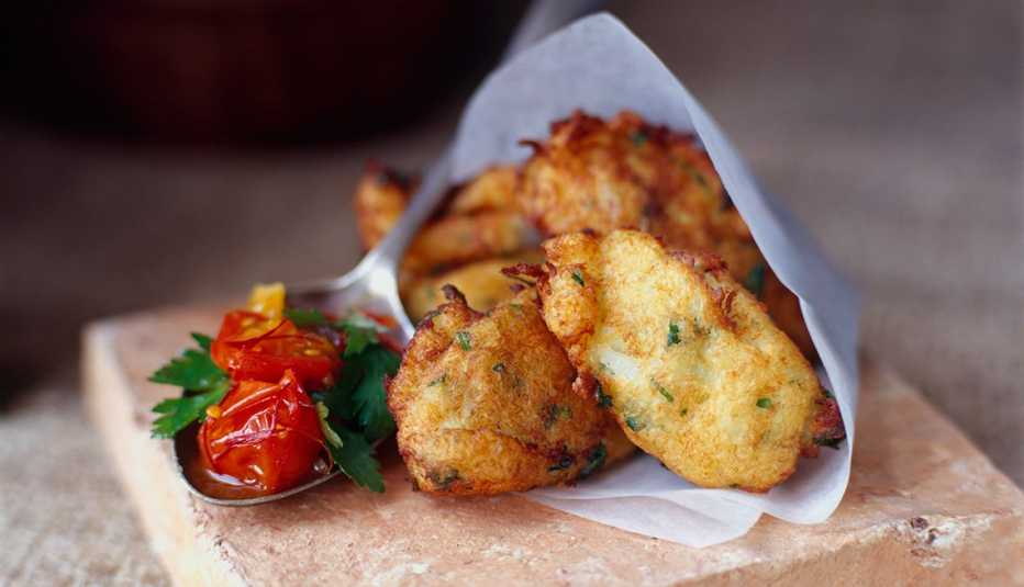 Trozos de pescado frito
