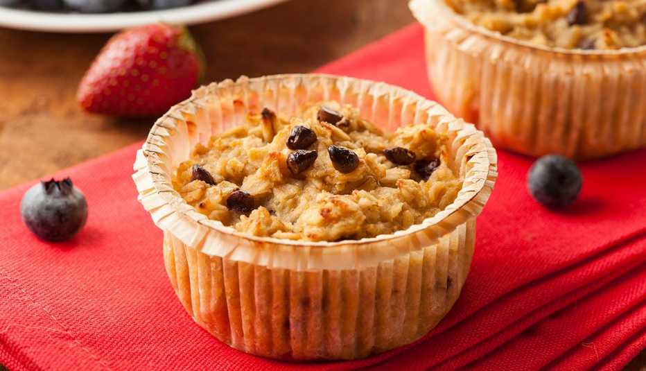 Muffins sobre un plato