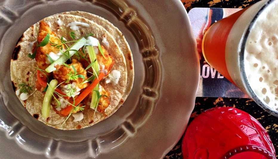 Tacos servidos en un plato
