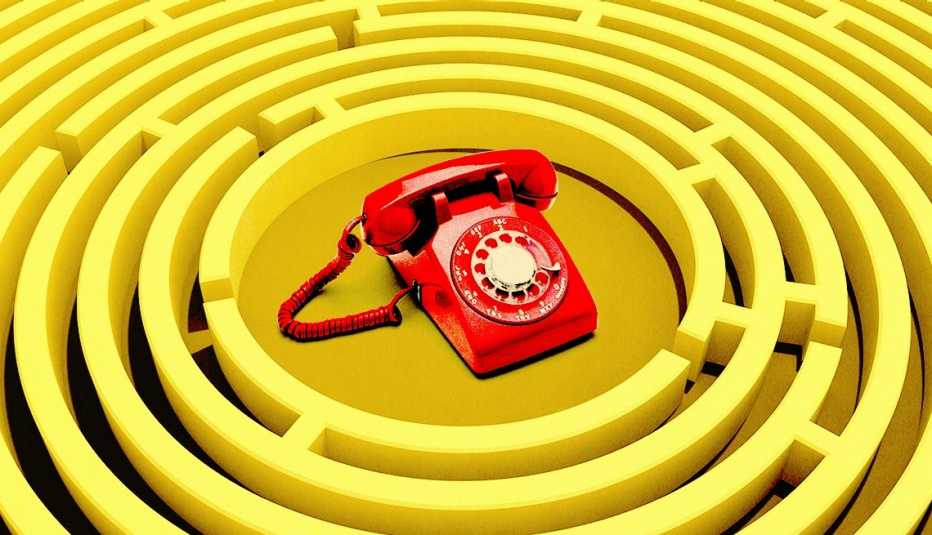 teléfono en laberinto 