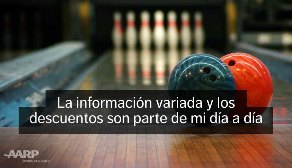 Pista de bolos y el mensaje, La informacion variada y los descuesntos son parte de mi día a día.