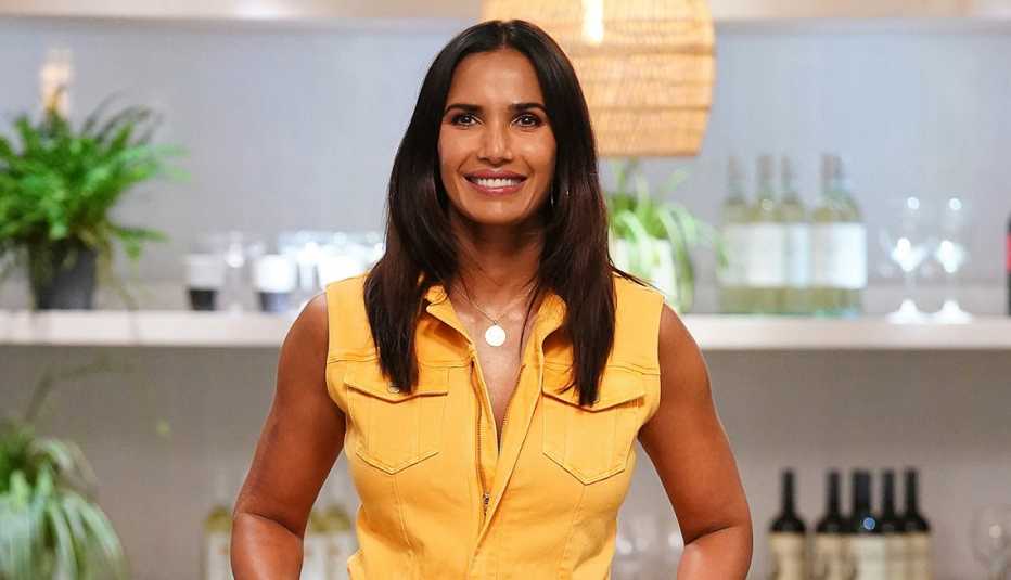 Padma Lakshmi en el set de Top Chef