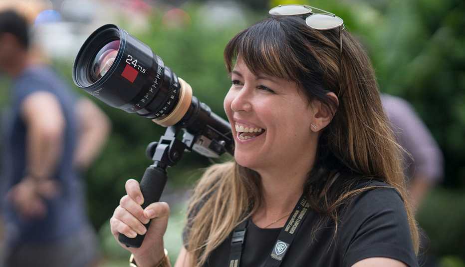 Directora Patty Jenkins en el set de 'Wonder Woman 1984'