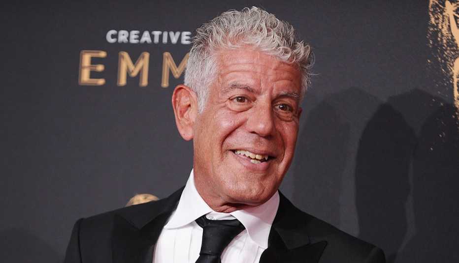 Anthony Bourdain en los premios Creative Arts Emmy Awards del 2017.
