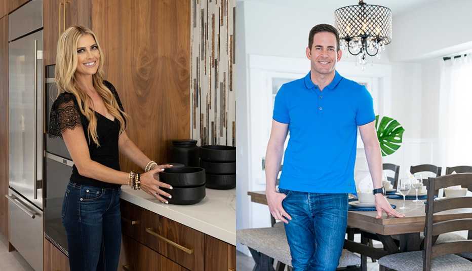 Christina Anstead (izquierda) y Tarek El Moussa.