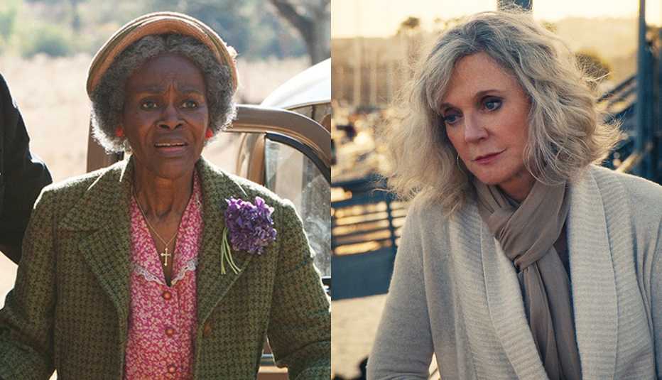 Cicely Tyson (izquierda) en "The Trip to Bountiful" y Blythe Danner en "I'll See You in My Dreams".