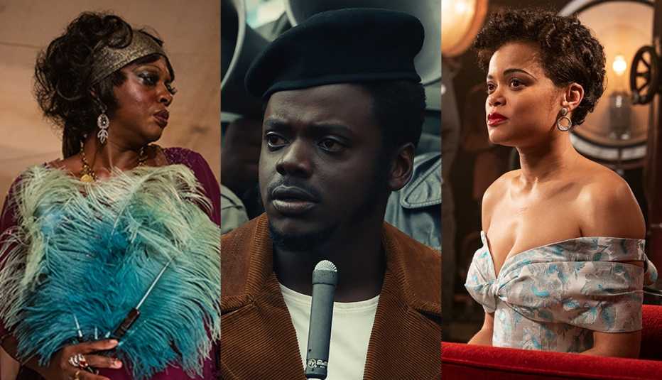 Viola Davis como Ma Rainey, Daniel Kaluuya como Fred Hampton y Andra Day como Billie Holiday.