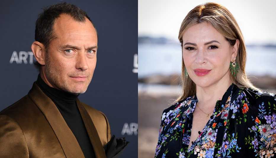 (De izquierda a derecha) Jude Law y Alyssa Milano.