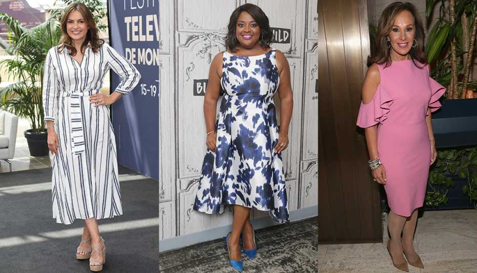 Mariska Hargitay, Sherri Shepherd Rosanna Scotto con vestidos largos 