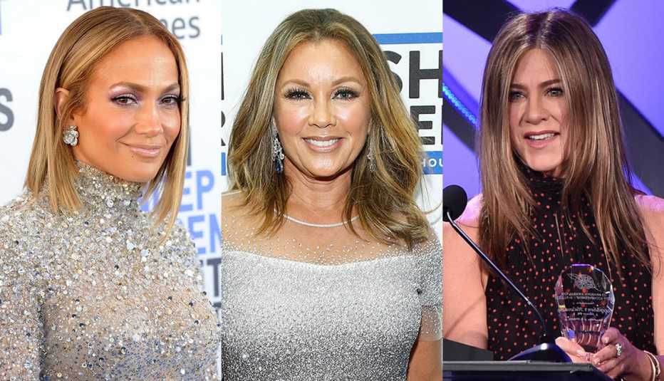 (De izquierda a derecha) Jennifer Lopez, Vanessa Williams y Jennifer Aniston