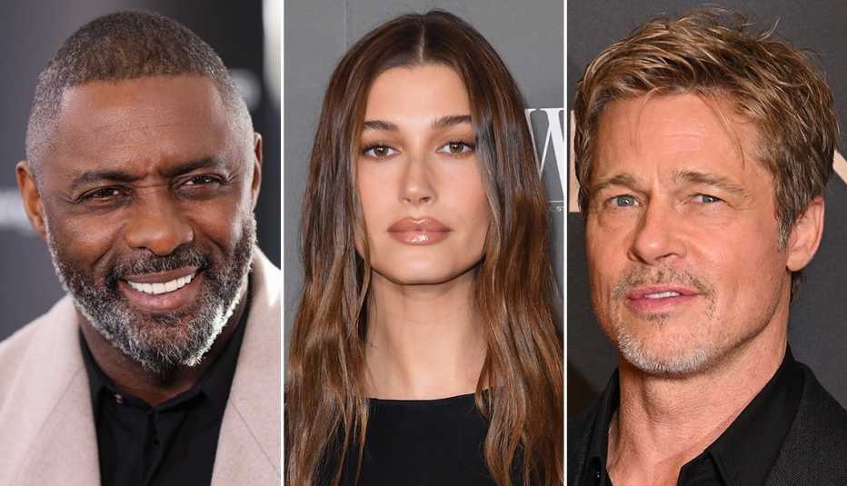 Idris Elba, Hailey Bieber y Brad Pitt.