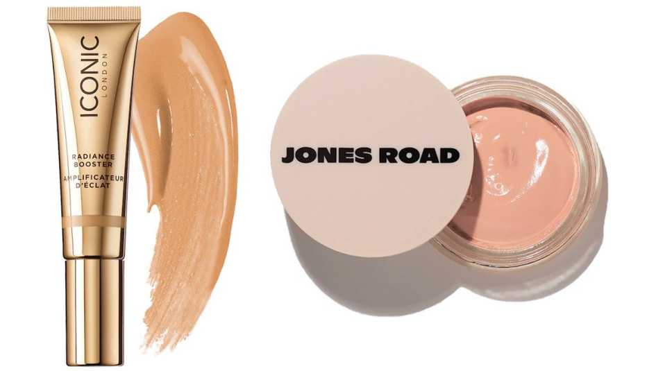 Opciones de maquillaje facial.