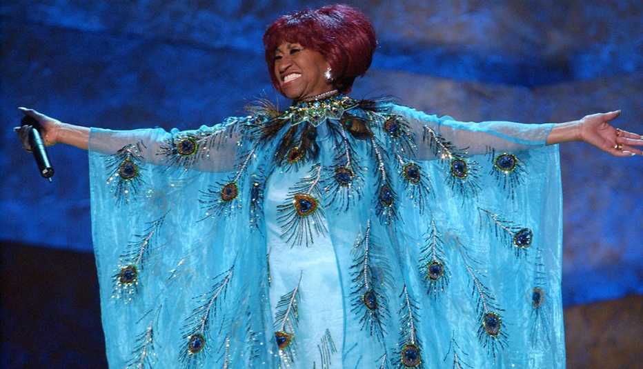 Celia Cruz en el  Kennedy Center en el 2001.
