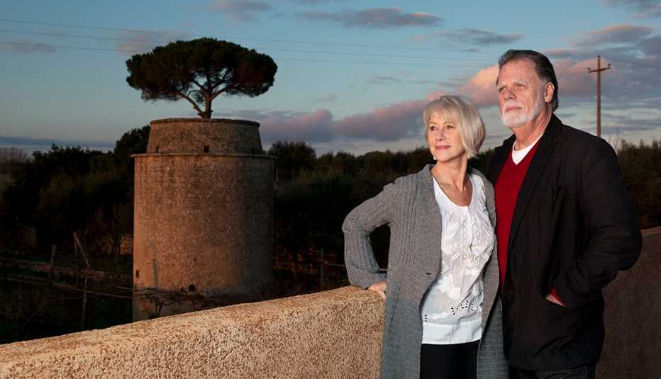 Actriz británica Mirren Helen y su esposo el director Taylor Hackford en 2014
