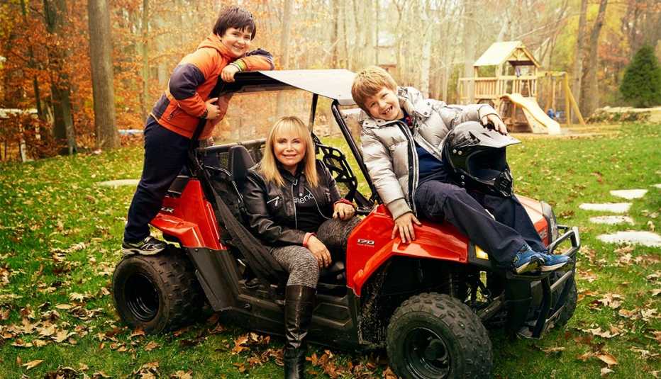 Sarajean Grainson and boys, new Moms after 50