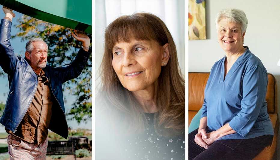 (De izquierda a derecha) David Fink, Stacy Davenport y Patricia Wood.