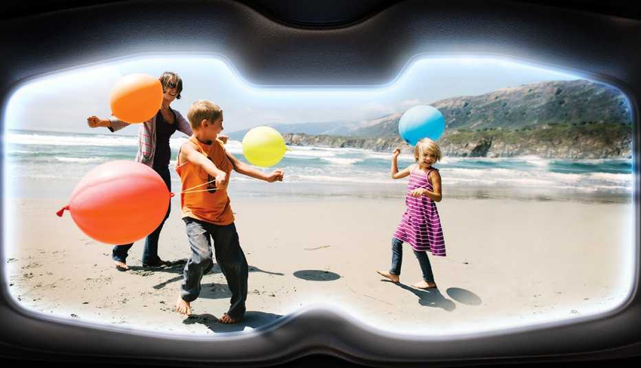 Realidad virtual vista a través de un visor