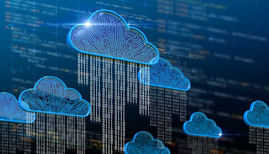 Una imagen abstracta que muestra la computación en la nube