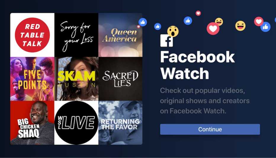 Imagen de la aplicación Facebook Watch
