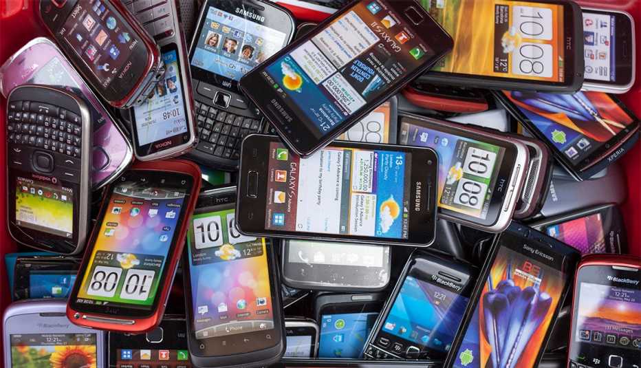 Teléfonos inteligentes agrupados