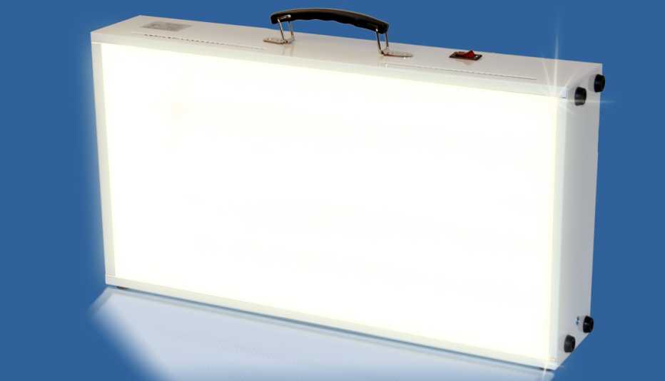 Una caja de terapia de luz