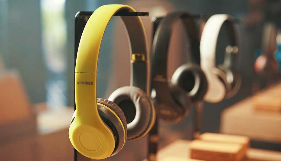 Auriculares en exhibición en una tienda