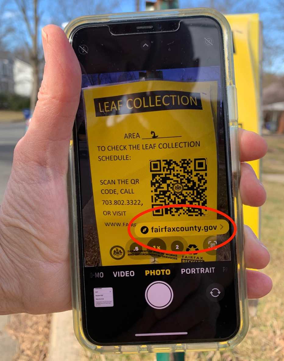 Teléfono lee el código QR para abrir un sitio web