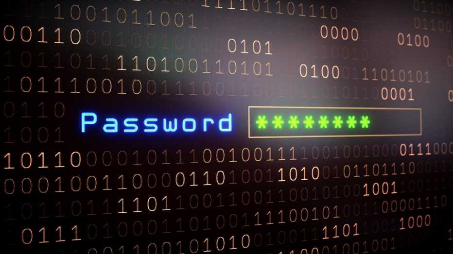 La palabra contraseña en una pantalla de computador