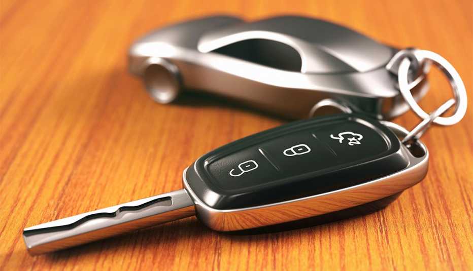 Llavero electrónico de un auto